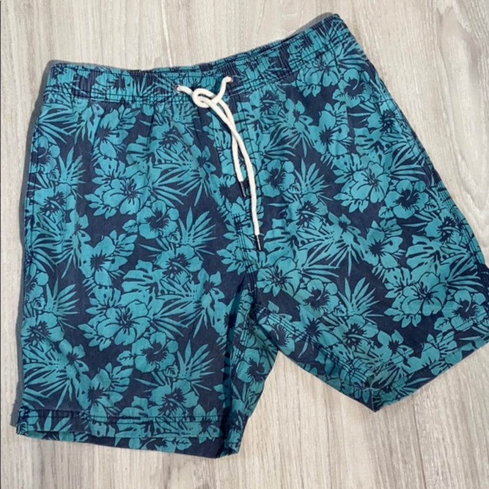 7 Diamonds pull on casual Hawaiian print shorts - Picture 1 of 5